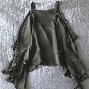 Endless Rose Black Ruffle Top